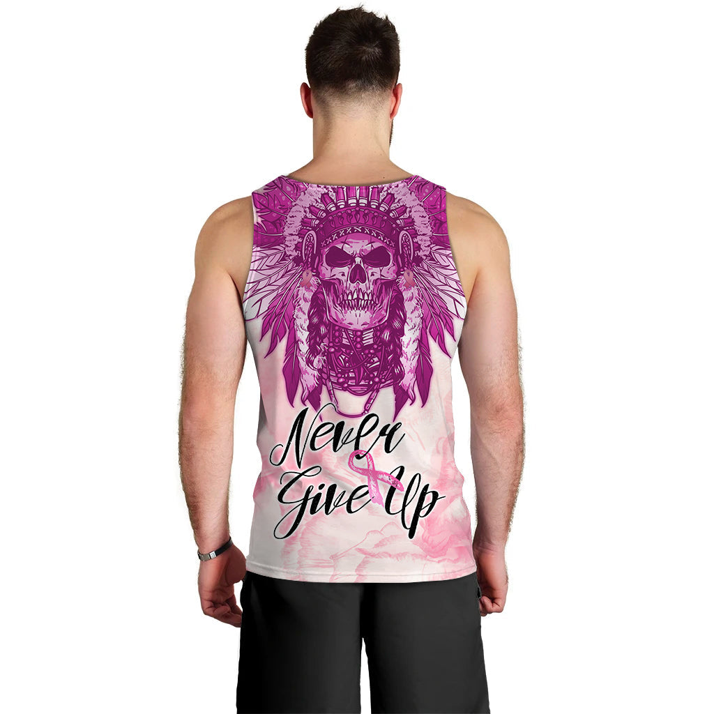 pink-power-breast-cancer-men-tank-top-never-give-up-native-american-skull