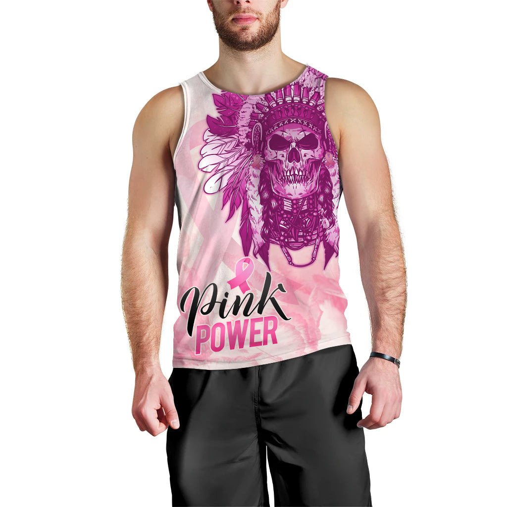 pink-power-breast-cancer-men-tank-top-never-give-up-native-american-skull