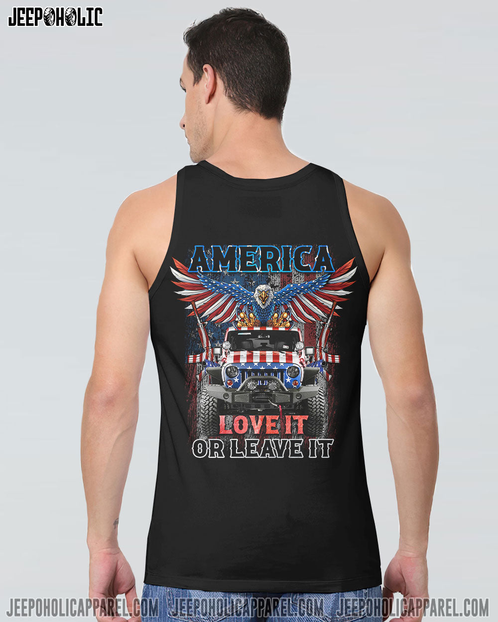 America Love It And Leave It Patriotic Jeep All Over Print