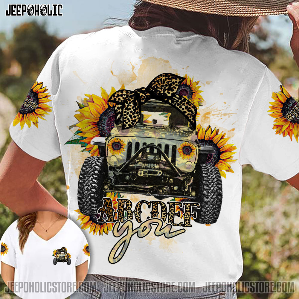 Abcdef You Jeep Sunflower All Over Print