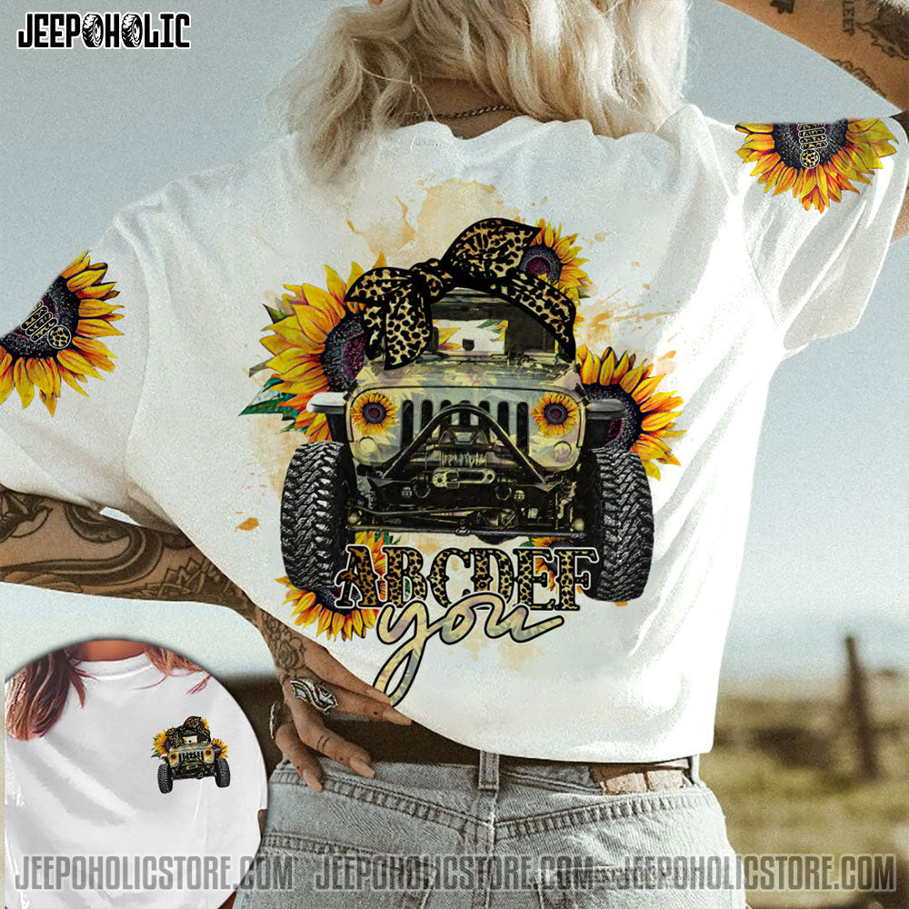 Abcdef You Jeep Sunflower All Over Print