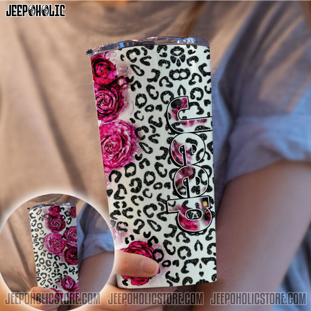 Jeep Flower Leopard Tumbler