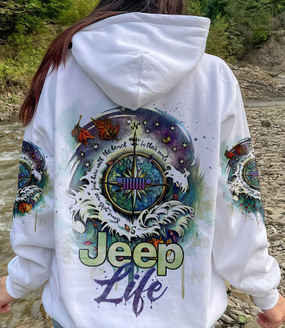 Jeep Life Watercolor Compass Hoodie