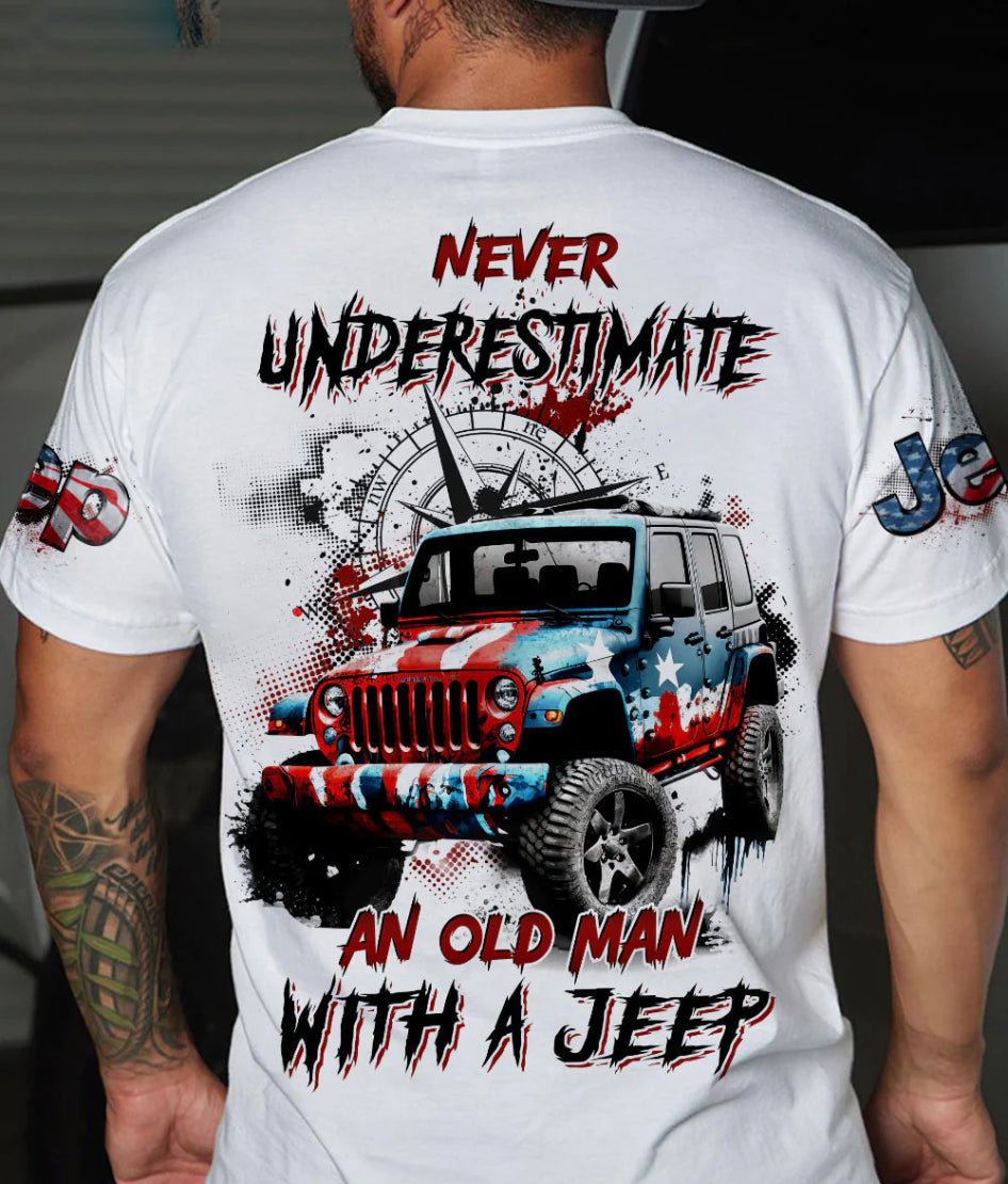 never-underestimate-an-old-man-jeep-compass-white-t-shirt