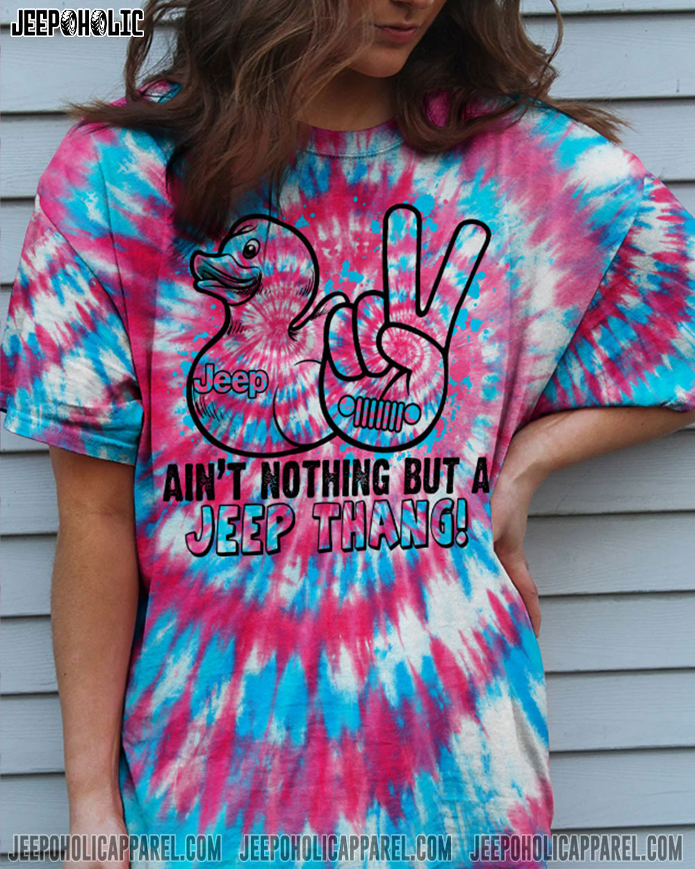 Ain't Nothing But A Jeep Thang Tie Dye All Over Print