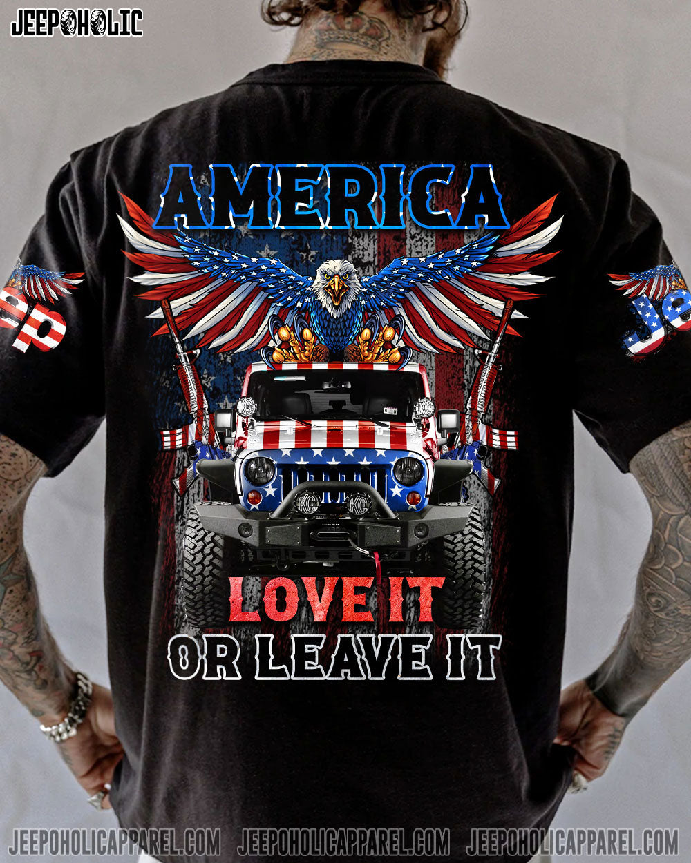 America Love It And Leave It Patriotic Jeep All Over Print