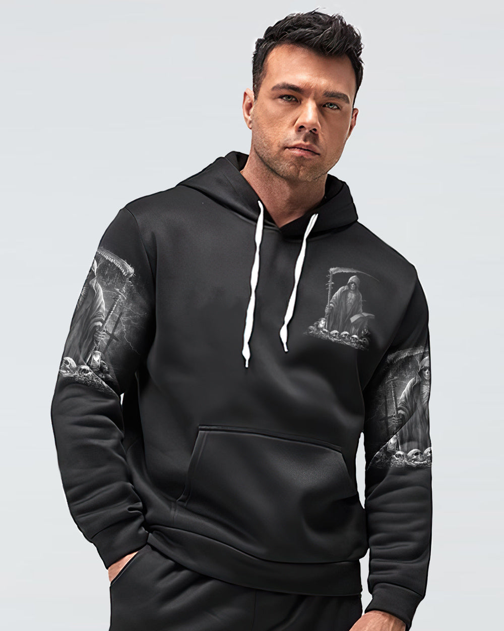 mens-skull-hoodie-im-just-here-to-pick-you-up-reaper