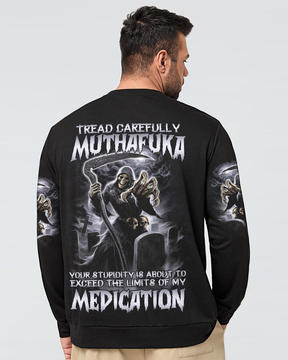 mens-skull-sweatshirt-tread-carefully-muthafuka-your-stupidity-is-about-to-reaper