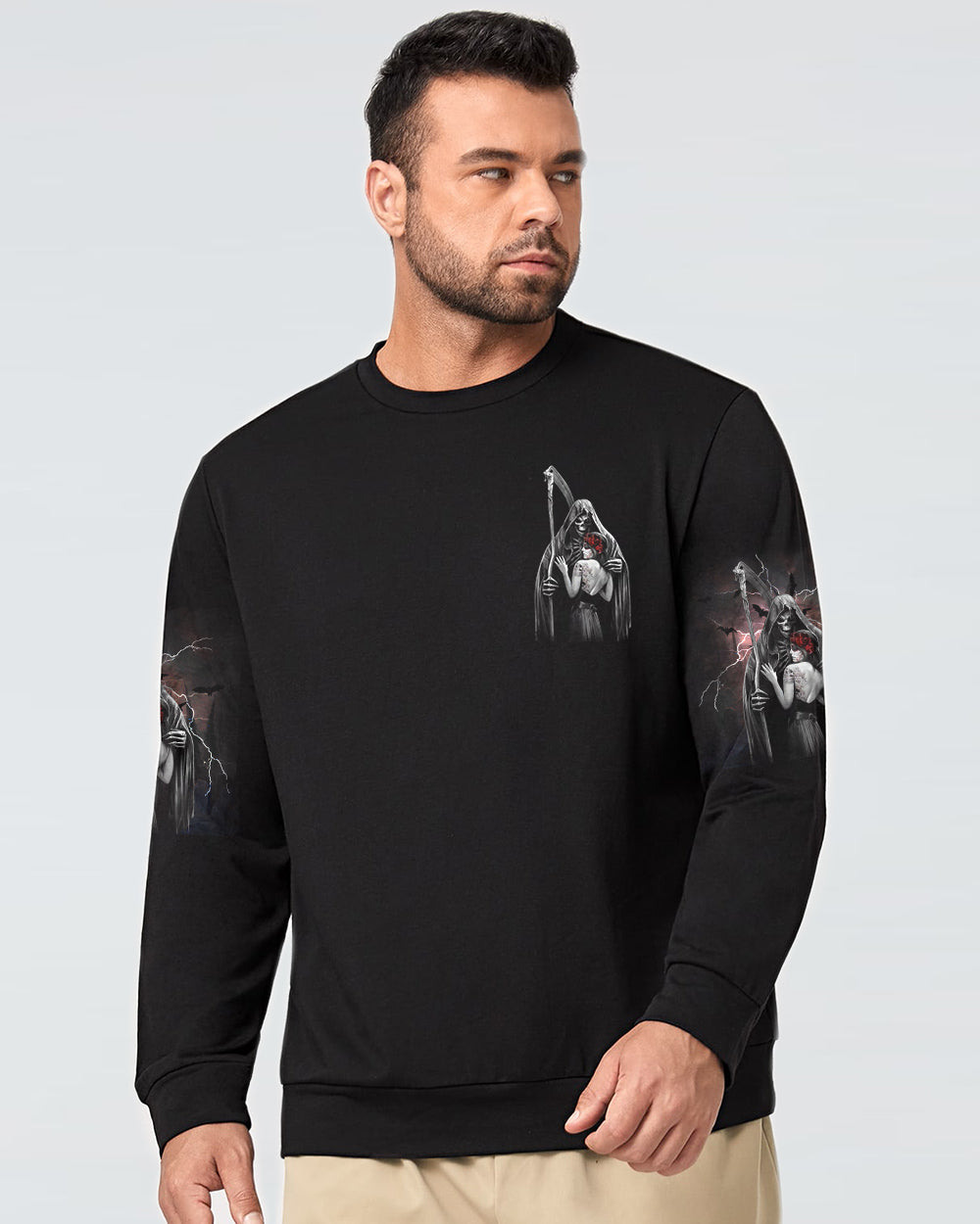 mens-skull-sweatshirt-hurt-my-wife-im-coming-for-you-and-hell-is-coming-with-me