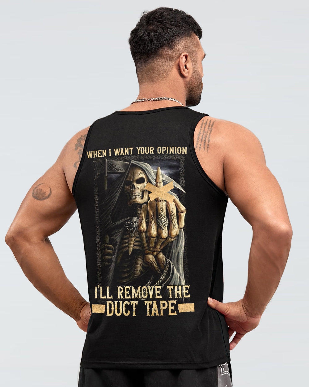 mens-skull-tank-top-when-i-want-your-opinion-ill-remove-the-duct-tape