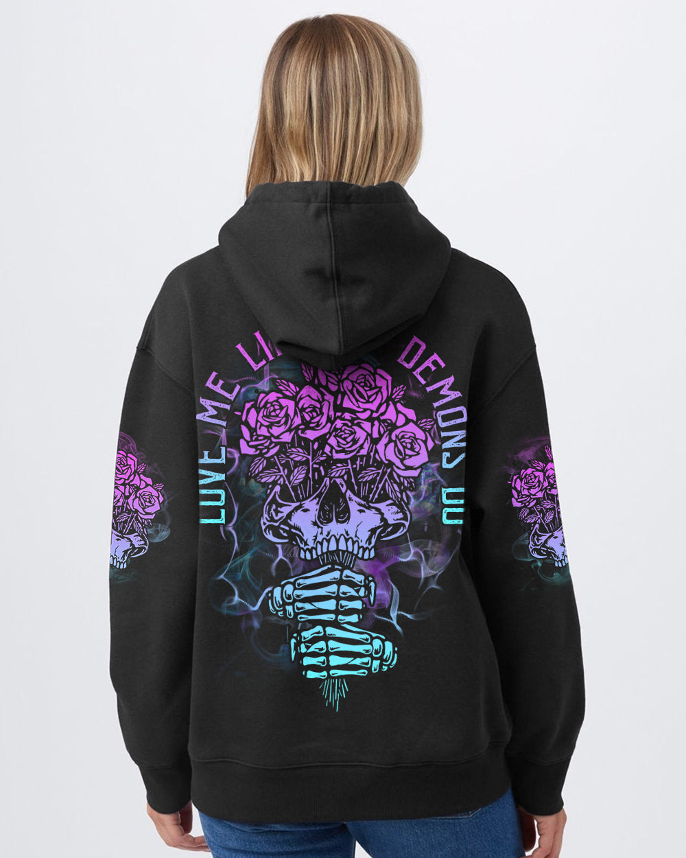 love-me-like-my-demons-do-bunch-of-rose-womens-skull-hoodie