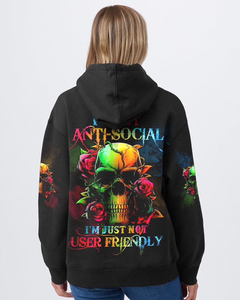 im-not-anti-social-im-just-not-user-friendly-rose-womens-skull-hoodie