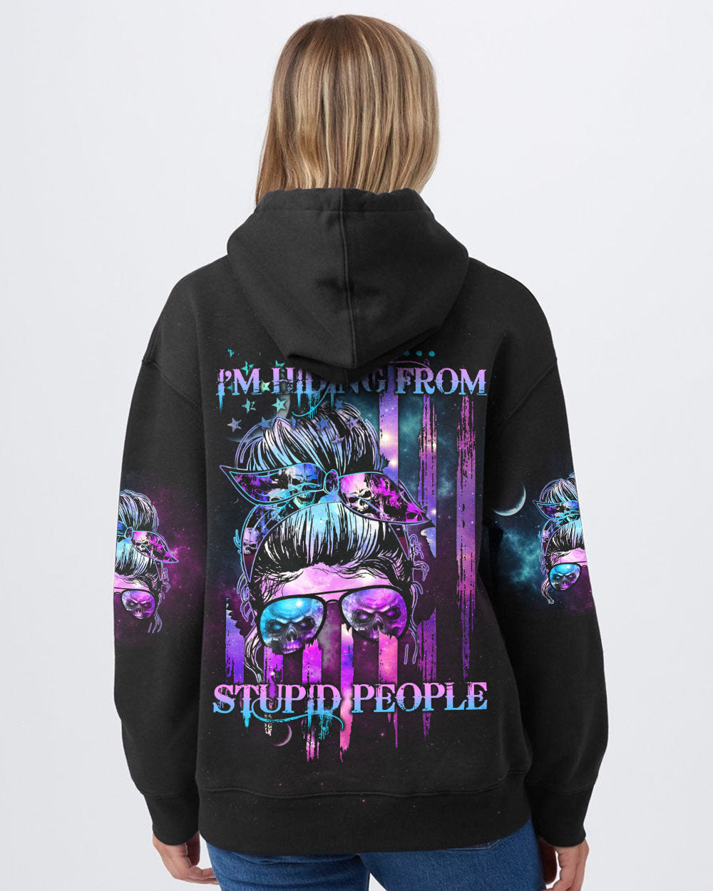 shhh-im-hiding-from-stupid-people-womens-skull-hoodie