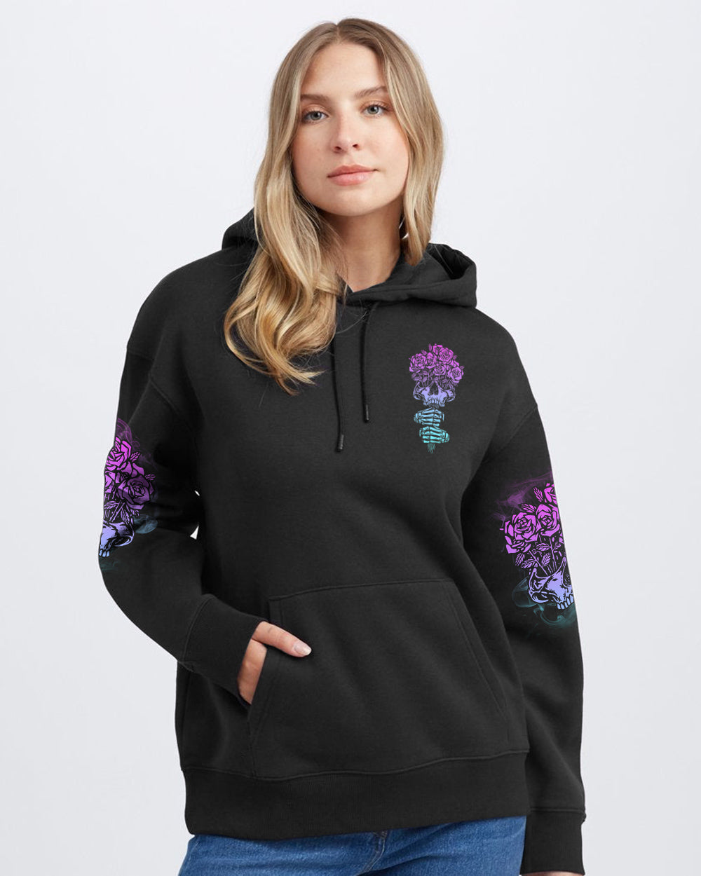 love-me-like-my-demons-do-bunch-of-rose-womens-skull-hoodie