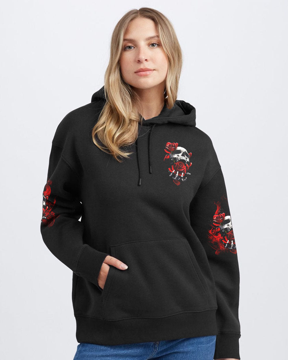 of-course-im-going-to-hell-i-just-here-to-pick-you-up-rose-womens-skull-hoodie