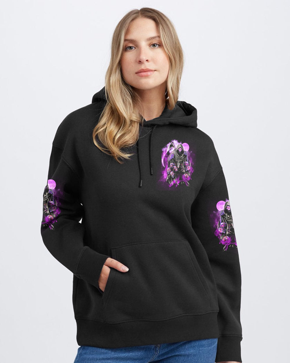 of-course-im-going-to-hell-purple-reaper-womens-skull-hoodie