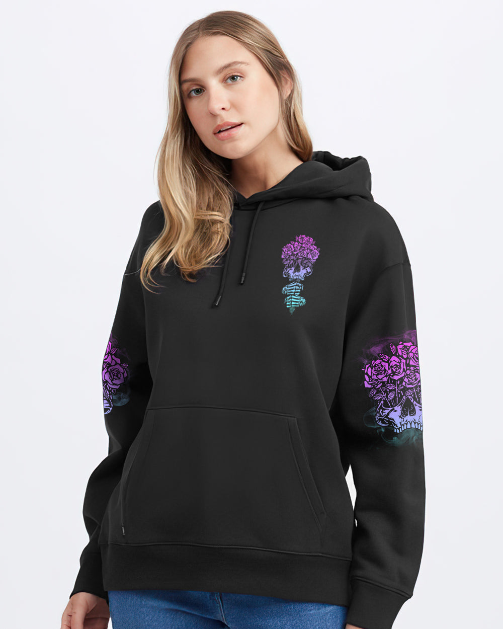 love-me-like-my-demons-do-bunch-of-rose-womens-skull-hoodie