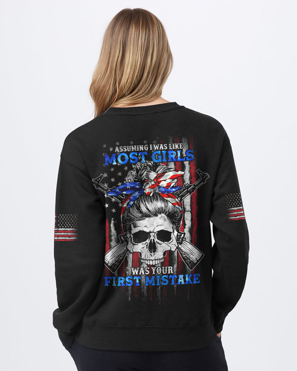 assuming-i-was-like-most-girls-messy-bun-skull-womens-patriotic-sweatshirt