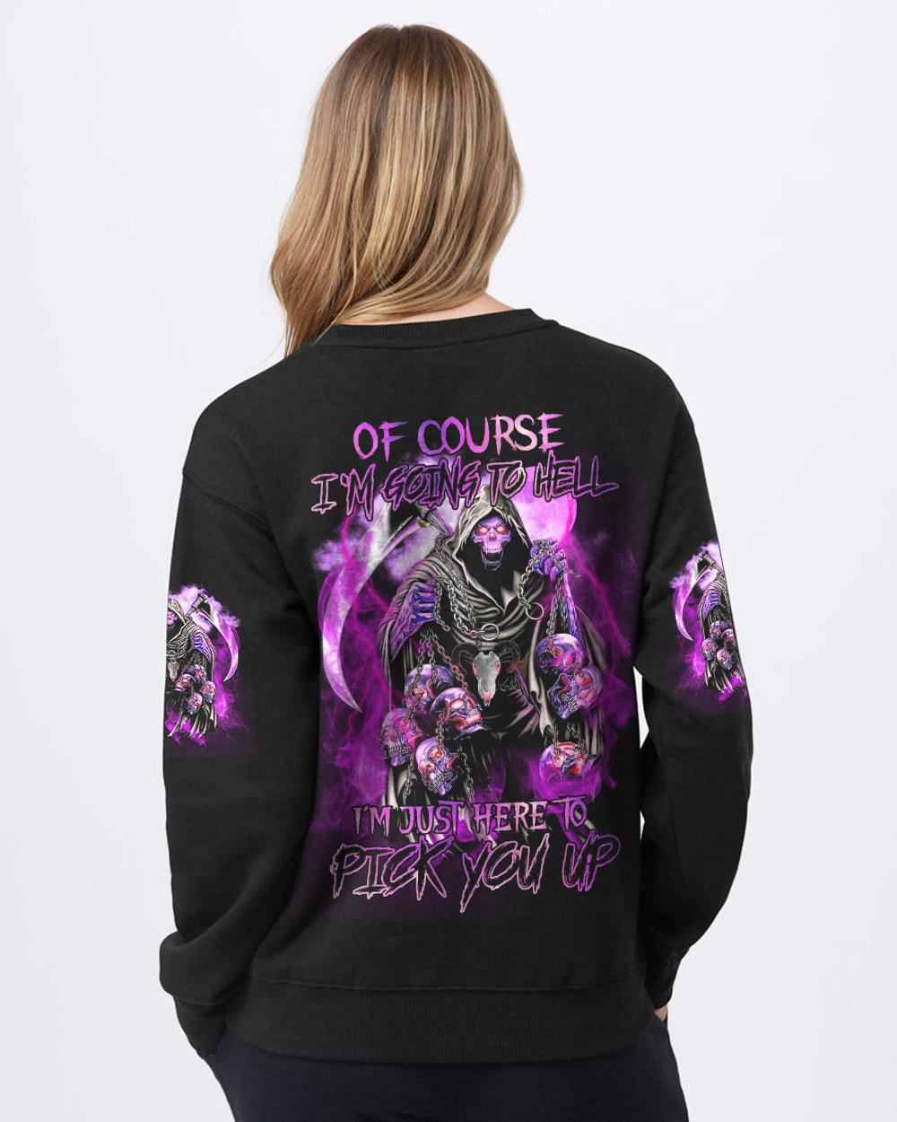 of-course-im-going-to-hell-purple-reaper-womens-skull-sweatshirt