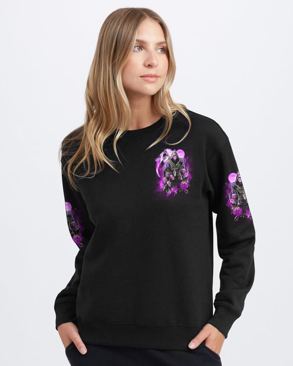 of-course-im-going-to-hell-purple-reaper-womens-skull-sweatshirt