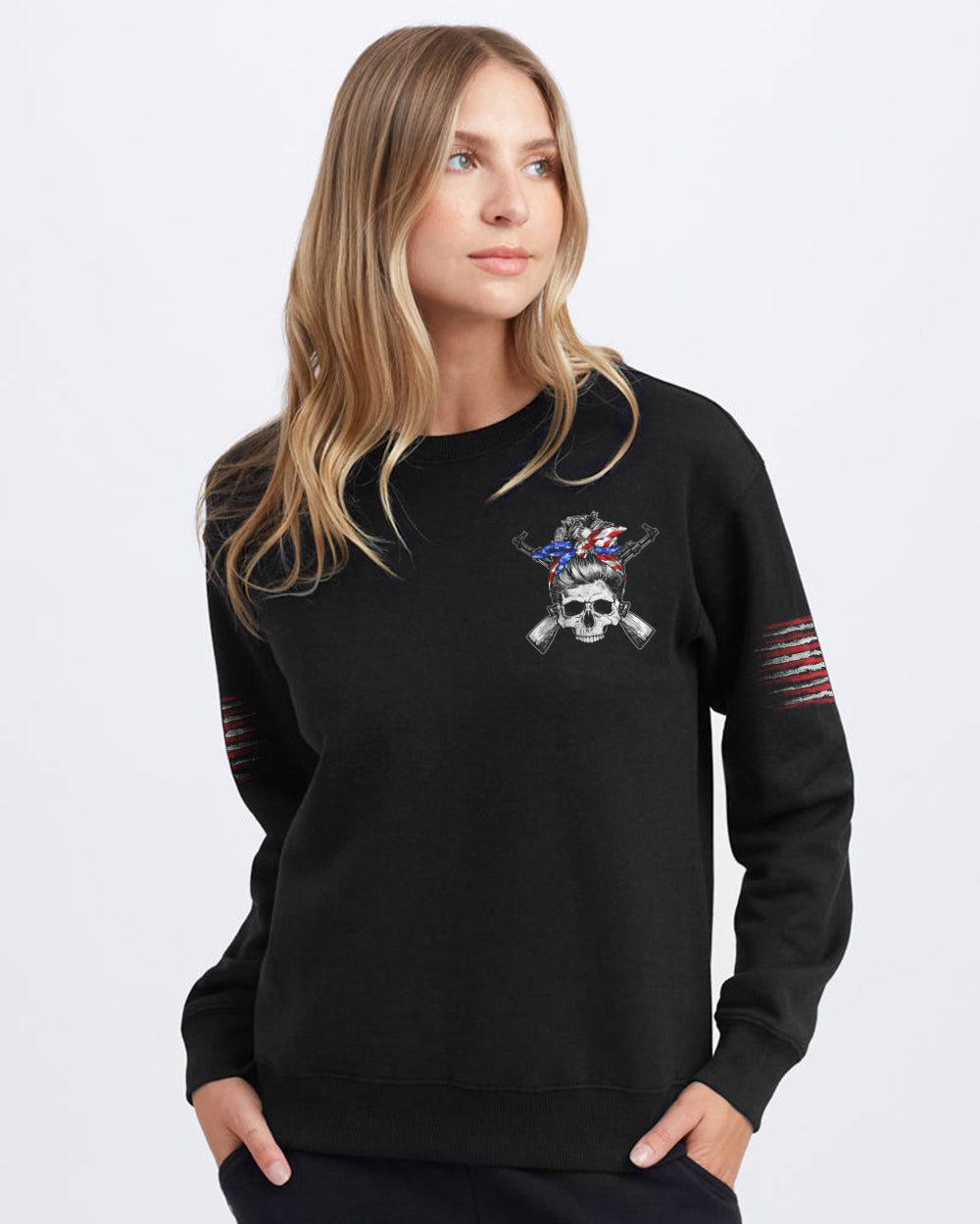 assuming-i-was-like-most-girls-messy-bun-skull-womens-patriotic-sweatshirt