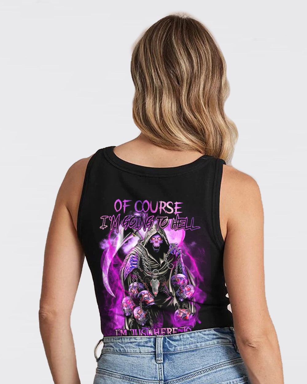 of-course-im-going-to-hell-purple-reaper-womens-skull-tank-top