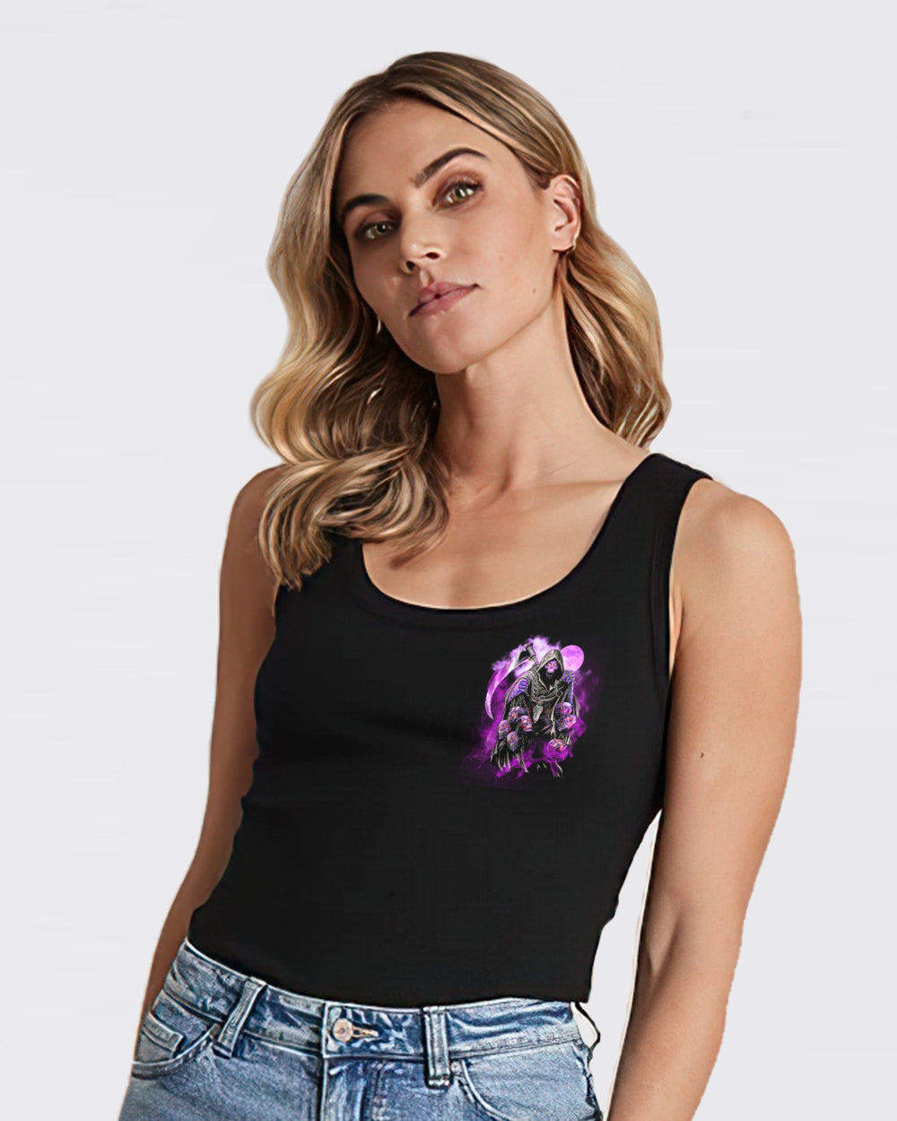 of-course-im-going-to-hell-purple-reaper-womens-skull-tank-top