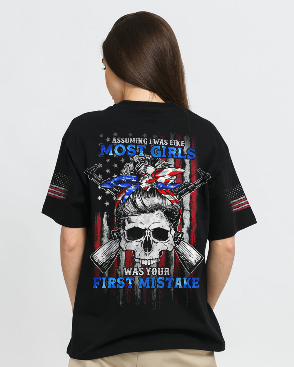 assuming-i-was-like-most-girls-messy-bun-skull-womens-patriotic-t-shirt