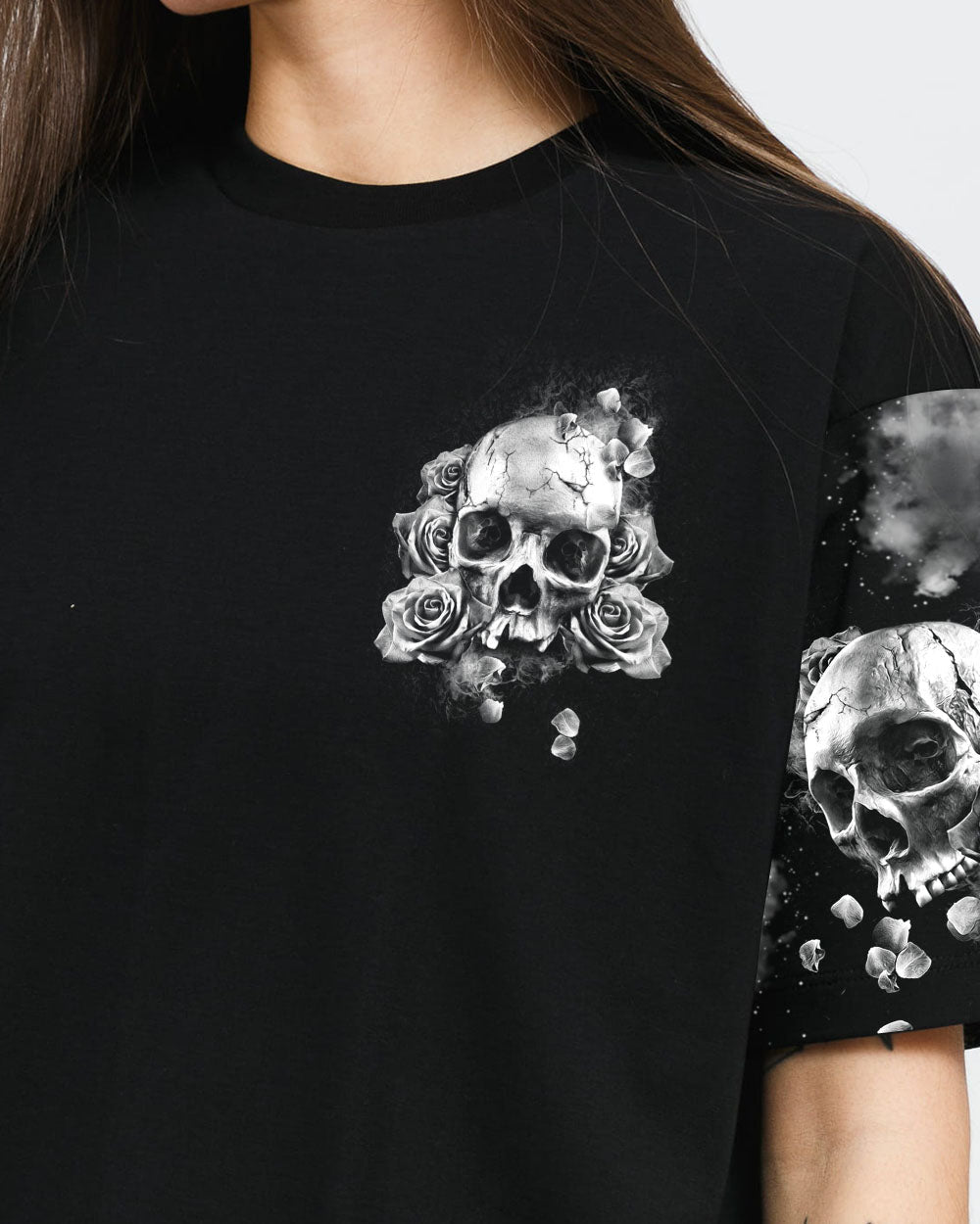 love-me-like-my-demons-do-black-and-white-rose-womens-skull-t-shirt