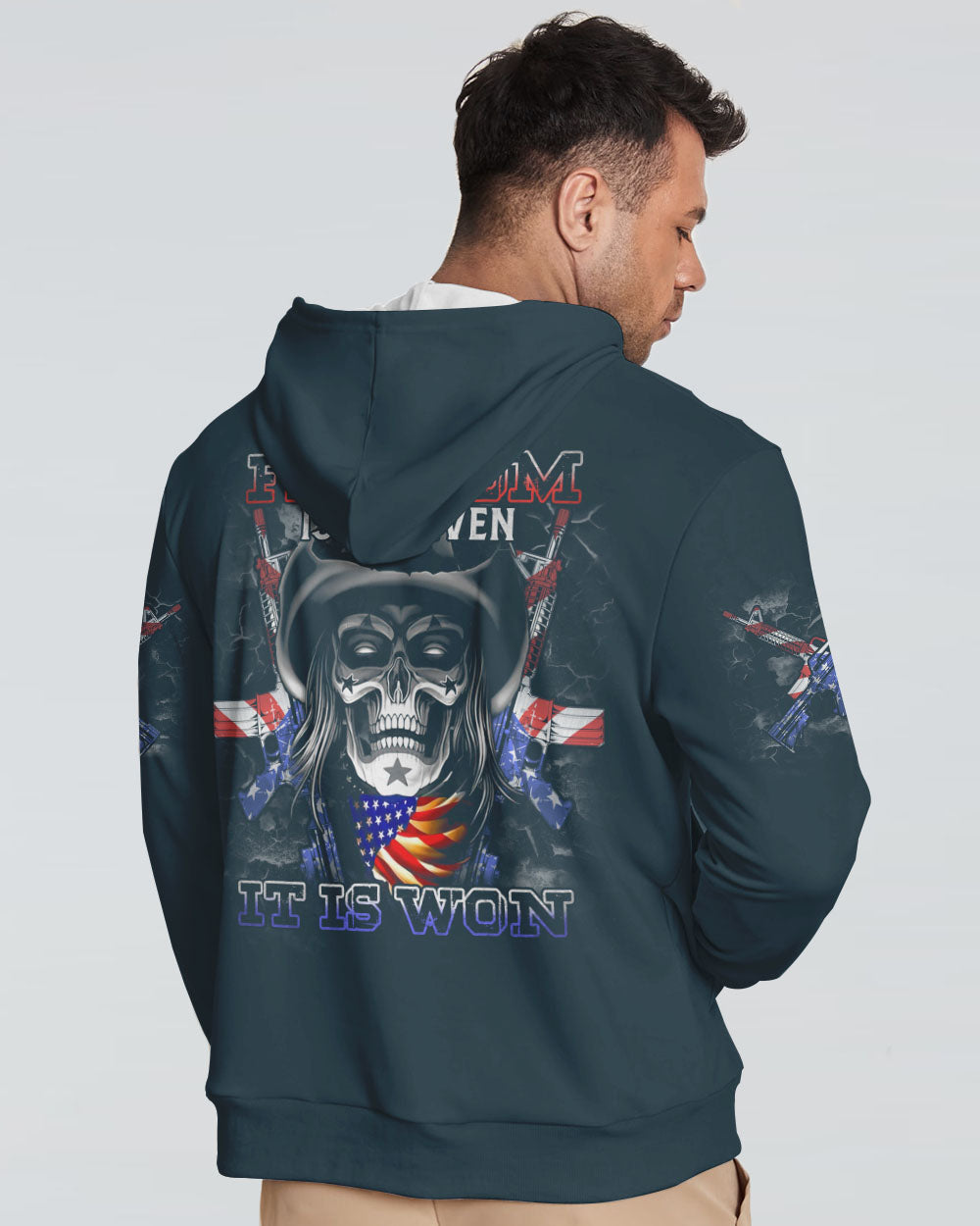 freedom-isnt-given-skull-mens-patriotic-hoodie