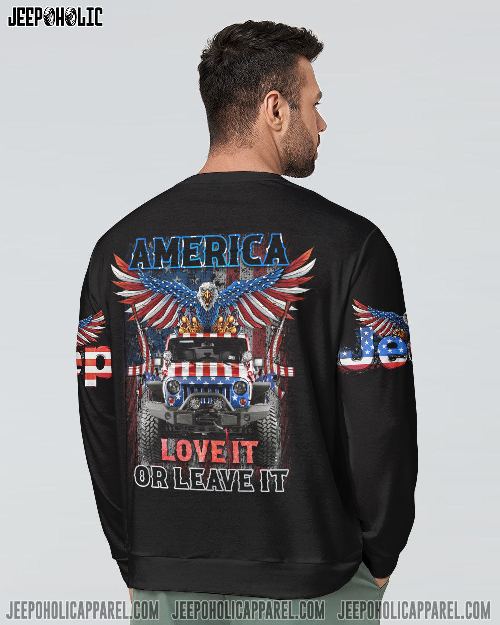 America Love It And Leave It Patriotic Jeep All Over Print