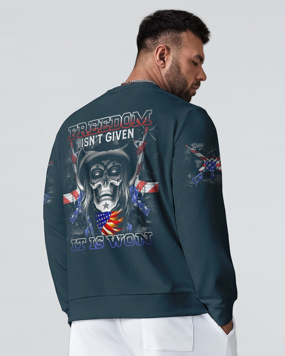 freedom-isnt-given-skull-mens-patriotic-sweatshirt