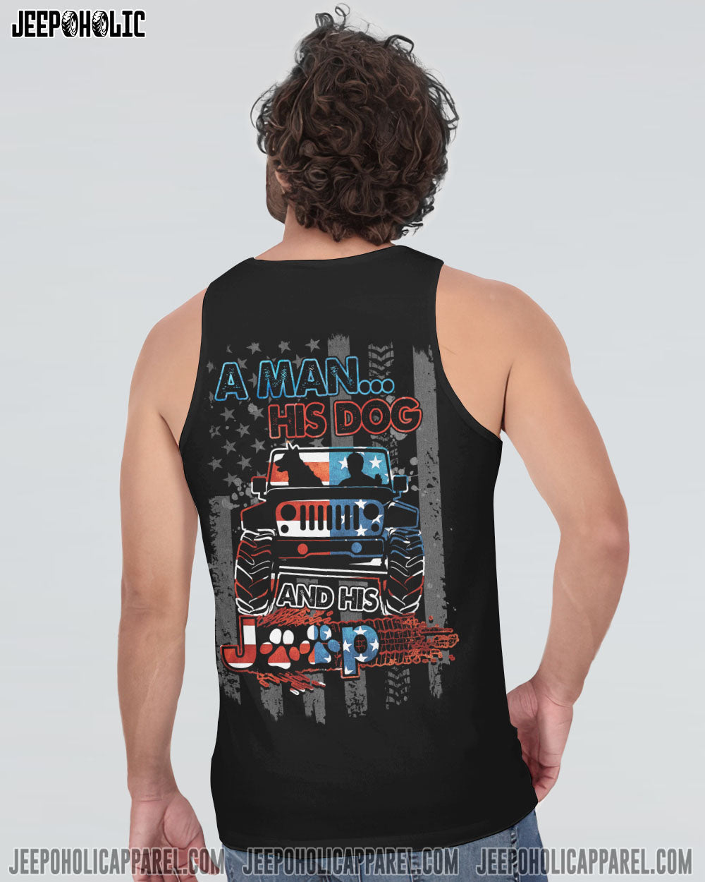 A Man His Dog And His Jeep All Over Print