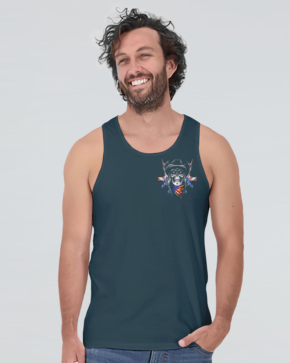 freedom-isnt-given-skull-mens-patriotic-tank-top