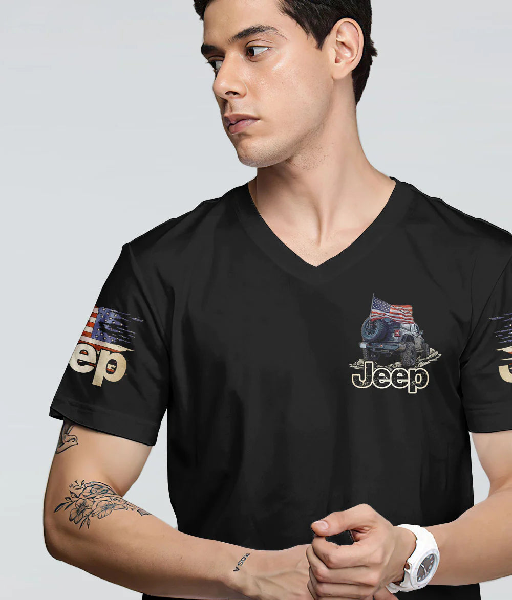 jeep-because-im-too-lazy-american-flag-t-shirt