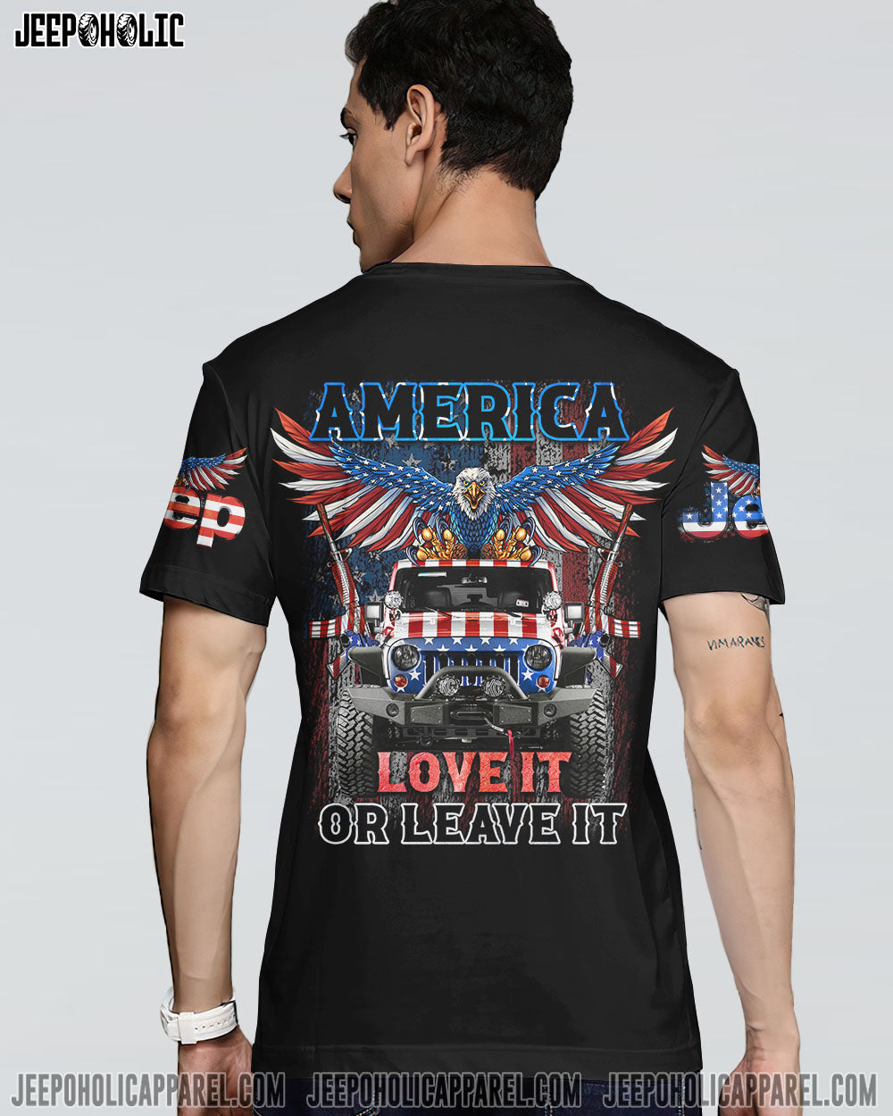 America Love It And Leave It Patriotic Jeep All Over Print