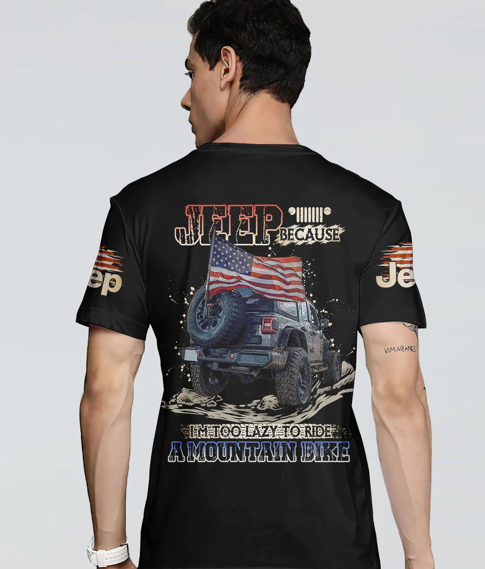 jeep-because-im-too-lazy-american-flag-t-shirt