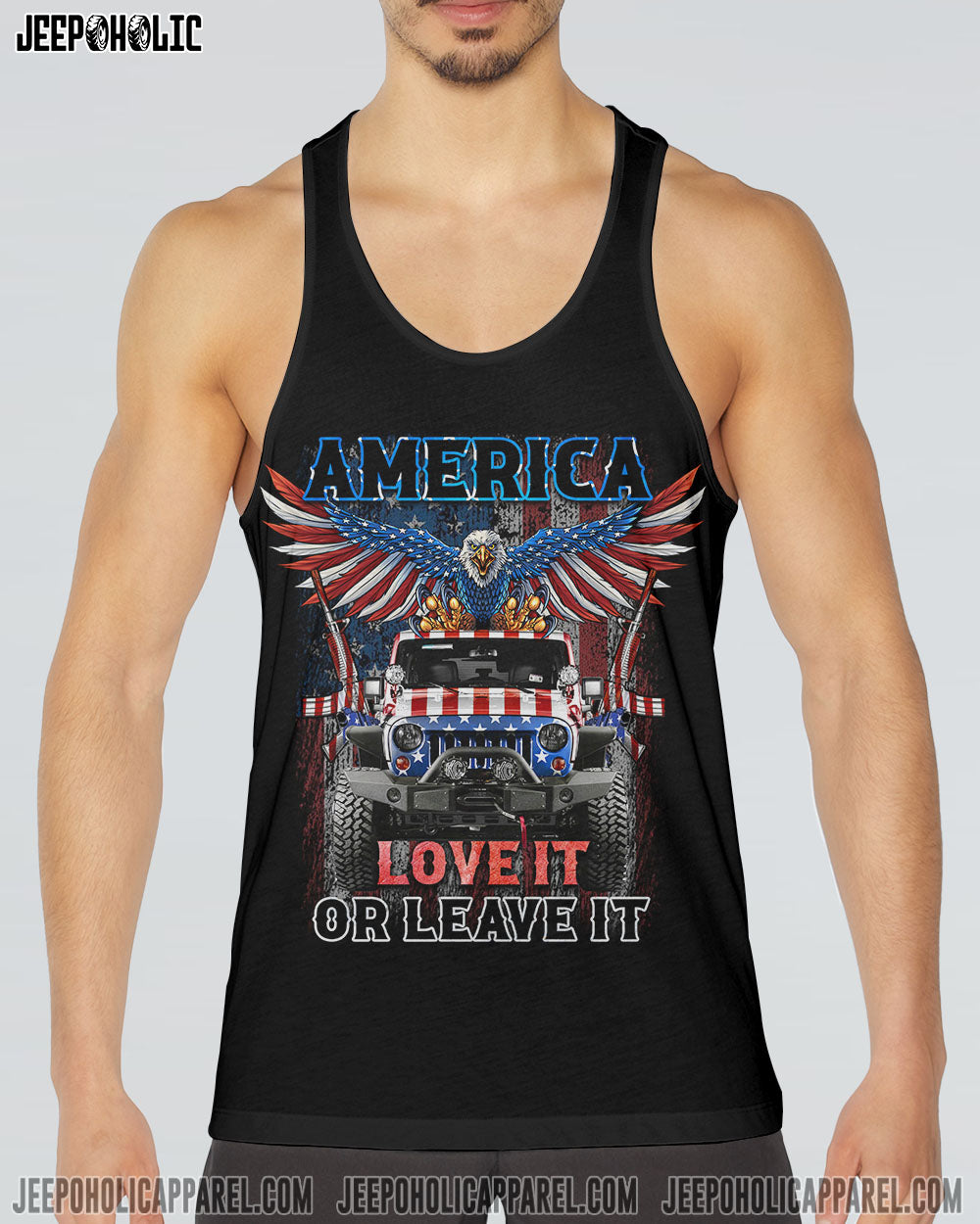 America Love It And Leave It Patriotic Jeep All Over Print