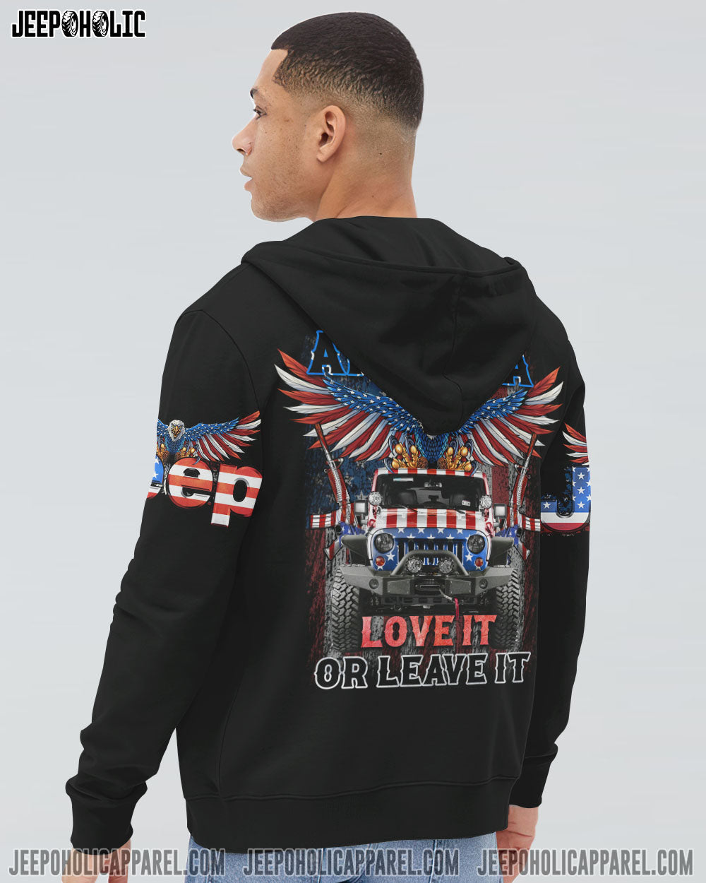 America Love It And Leave It Patriotic Jeep All Over Print