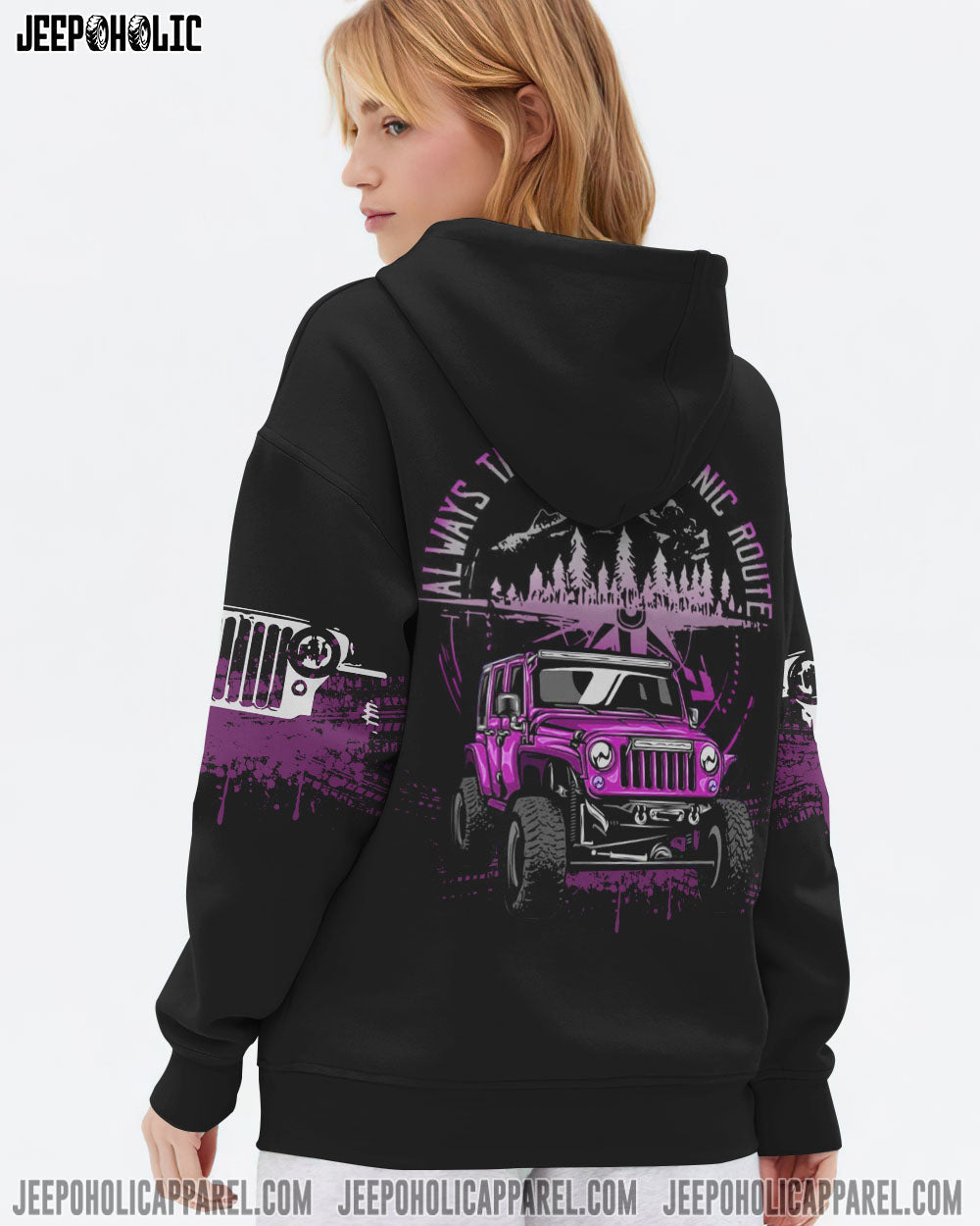 Always Take The Scenic Route Jeep Girl All Over Print