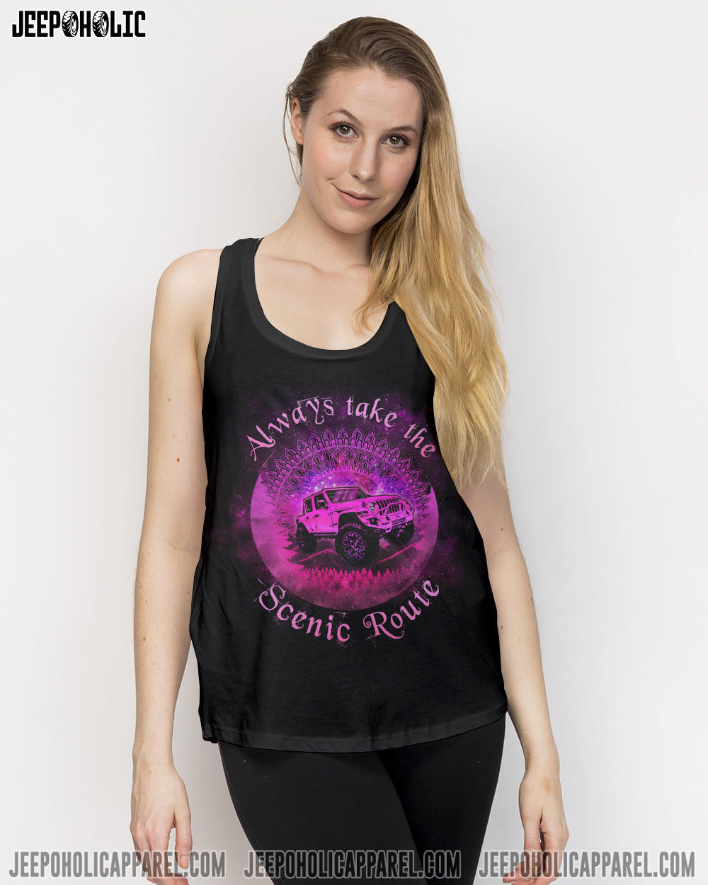 Always Take The Scenic Route Mandala Jeep All Over Print