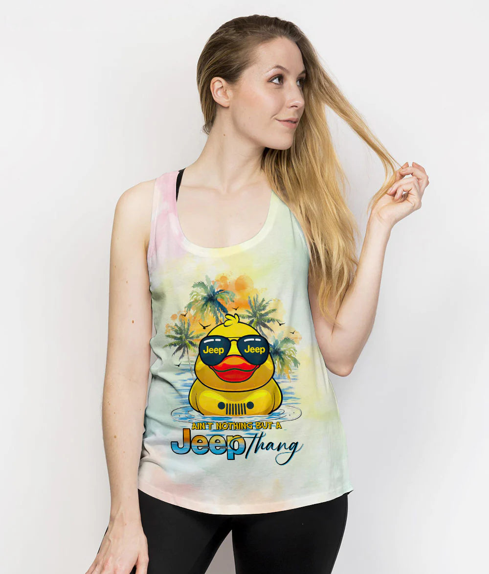 aint-nothing-but-a-jeep-thang-duck-glasses-beach-tank-top