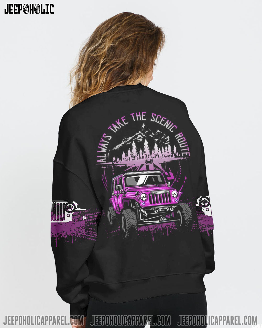 Always Take The Scenic Route Jeep Girl All Over Print