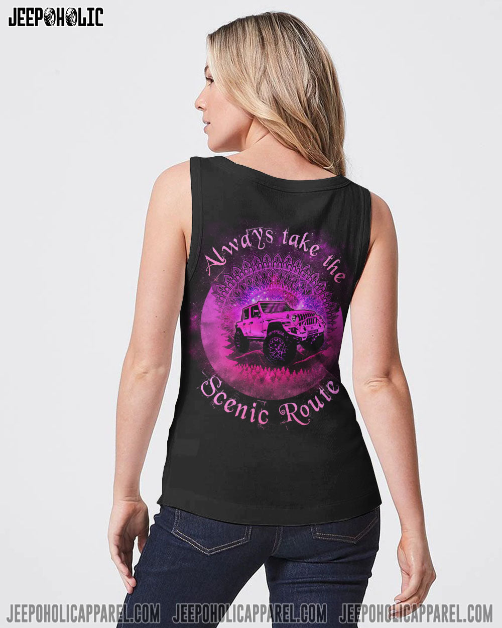 Always Take The Scenic Route Mandala Jeep All Over Print