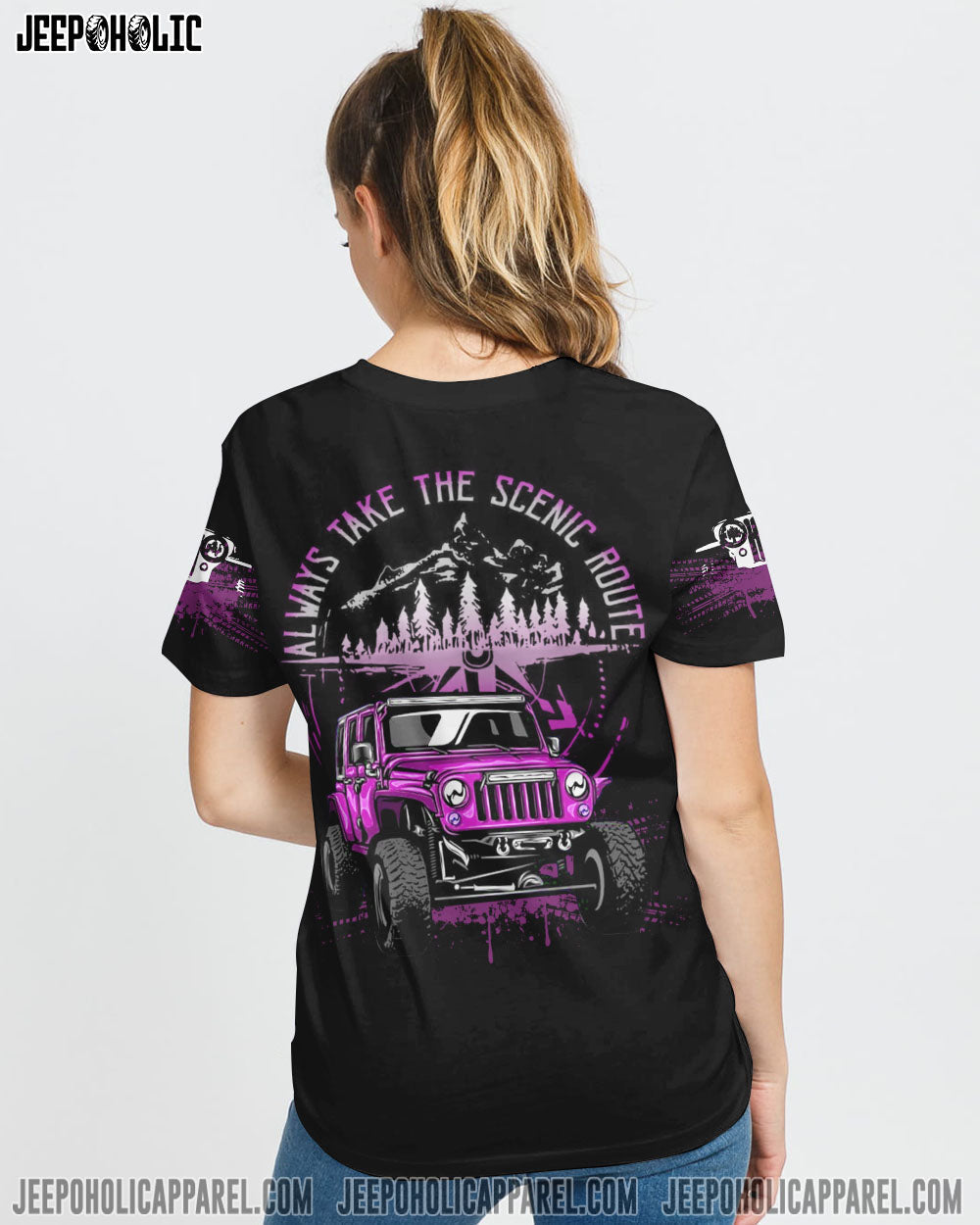 Always Take The Scenic Route Jeep Girl All Over Print