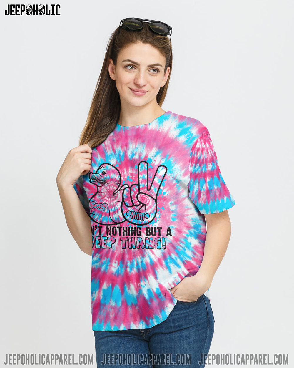 Ain't Nothing But A Jeep Thang Tie Dye All Over Print