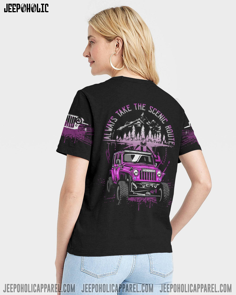 Always Take The Scenic Route Jeep Girl All Over Print