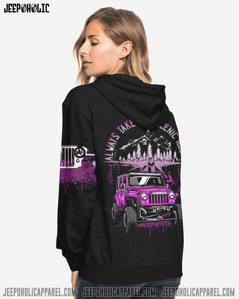 Always Take The Scenic Route Jeep Girl All Over Print