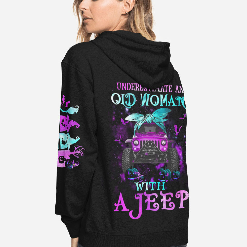 Never Underestimate An Old Woman With A Jeep All Over Print