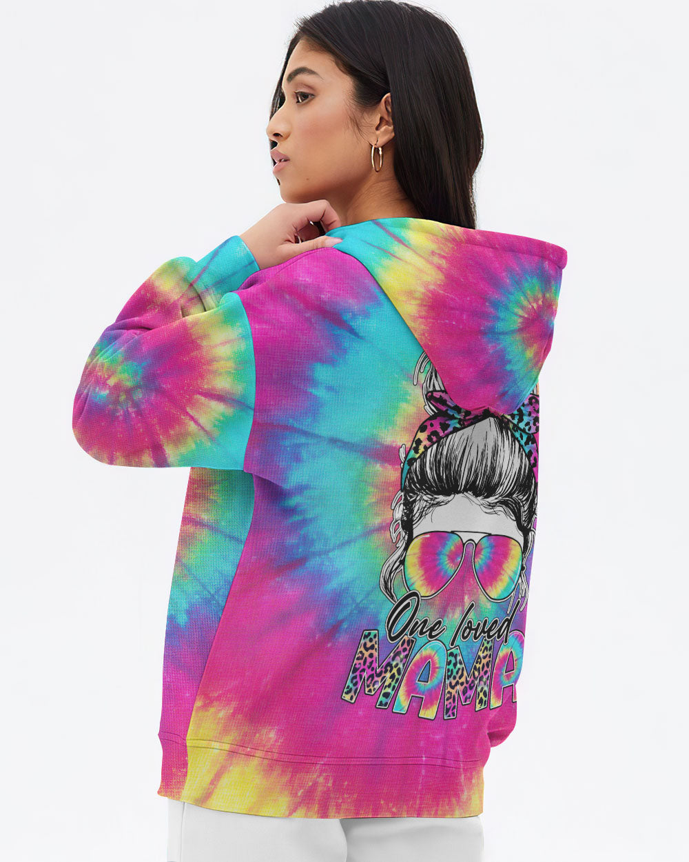 one-loved-mama-messy-bun-tie-dye-womens-skull-hoodie